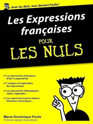 cover image of Les Expressions françaises pour les Nuls, édition poche